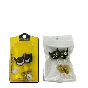 Cartoon-Themed Modified Motorcycle Screws Decorative Rearview Mirror Spring Figure Ornament Unique Accessories